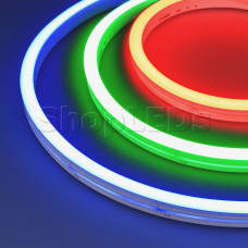 Лента герметичная MOONLIGHT-SIDE-B84-12x17mm 24V RGB (12 W/m, IP67, 5m, wire x2) (Arlight, Боковой вывод кабеля)