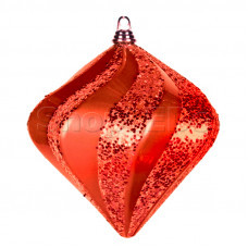 Елочная фигура Алмаз, 15 см, цвет красный