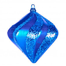 Елочная фигура Алмаз, 15 см, цвет синий